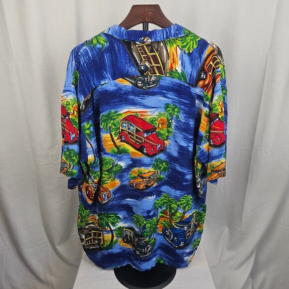 Vintage Pineapple Connection Rayon Hawaiian Shirt Made in Korea Size L - Picture 4 of 4